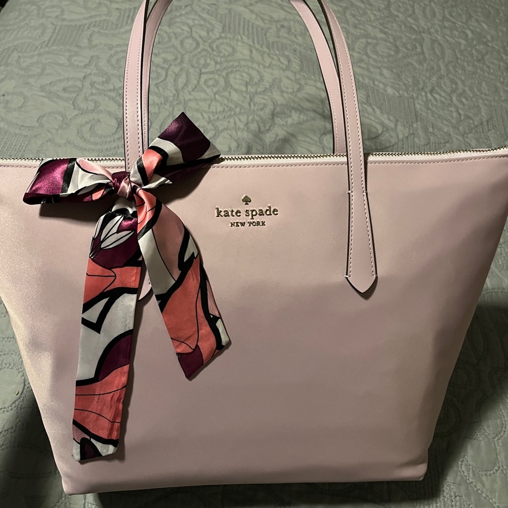 Kate Spade Lavender Nylon Medium Tote Shoulder Bag